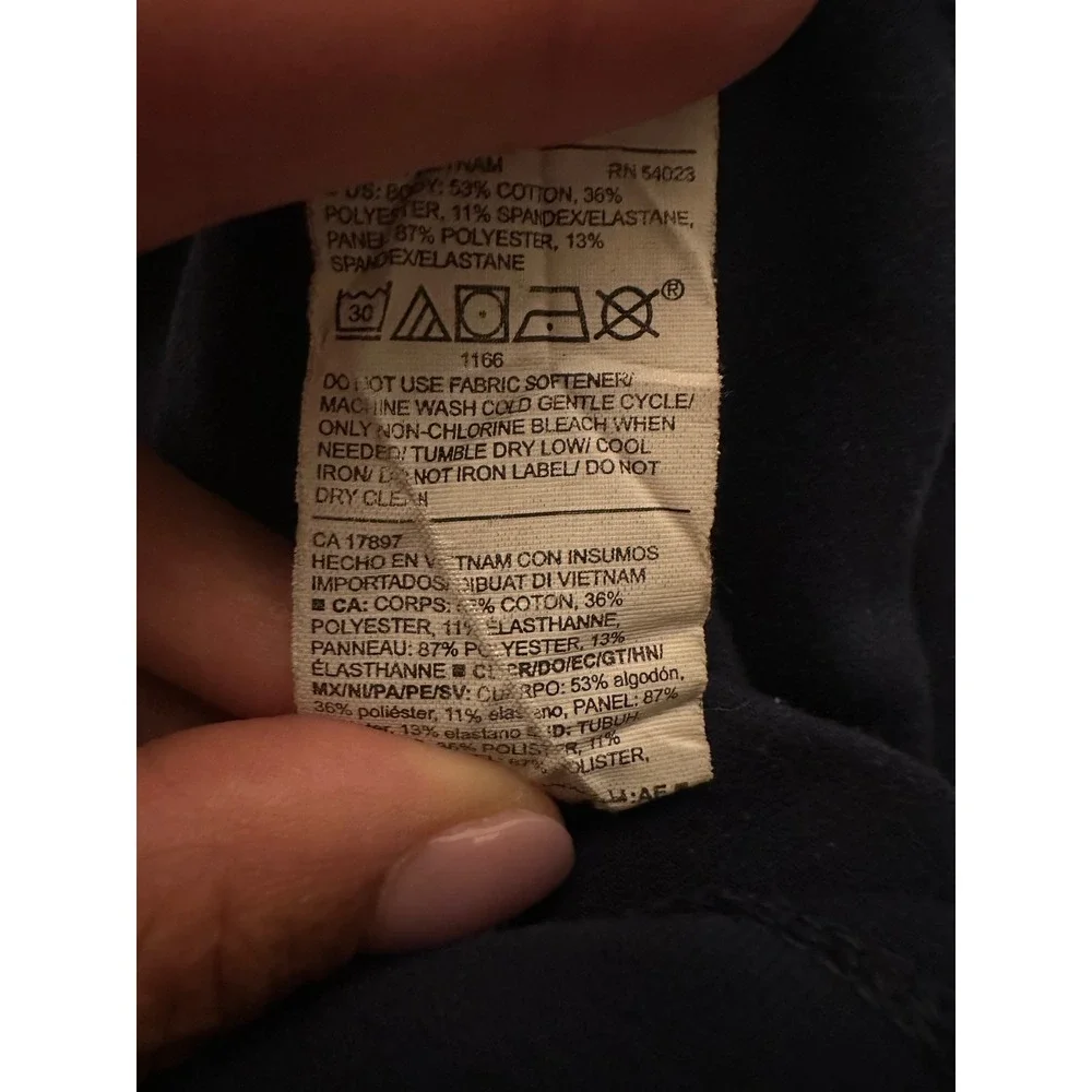 Old Navy‎ Active Balance Leggings Go-Dry Navy Blue Mesh Panel Womens Medium